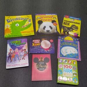Childrens Interactive Book Lot Pop Up Dinosaurs Animal Faces Disney Crochet